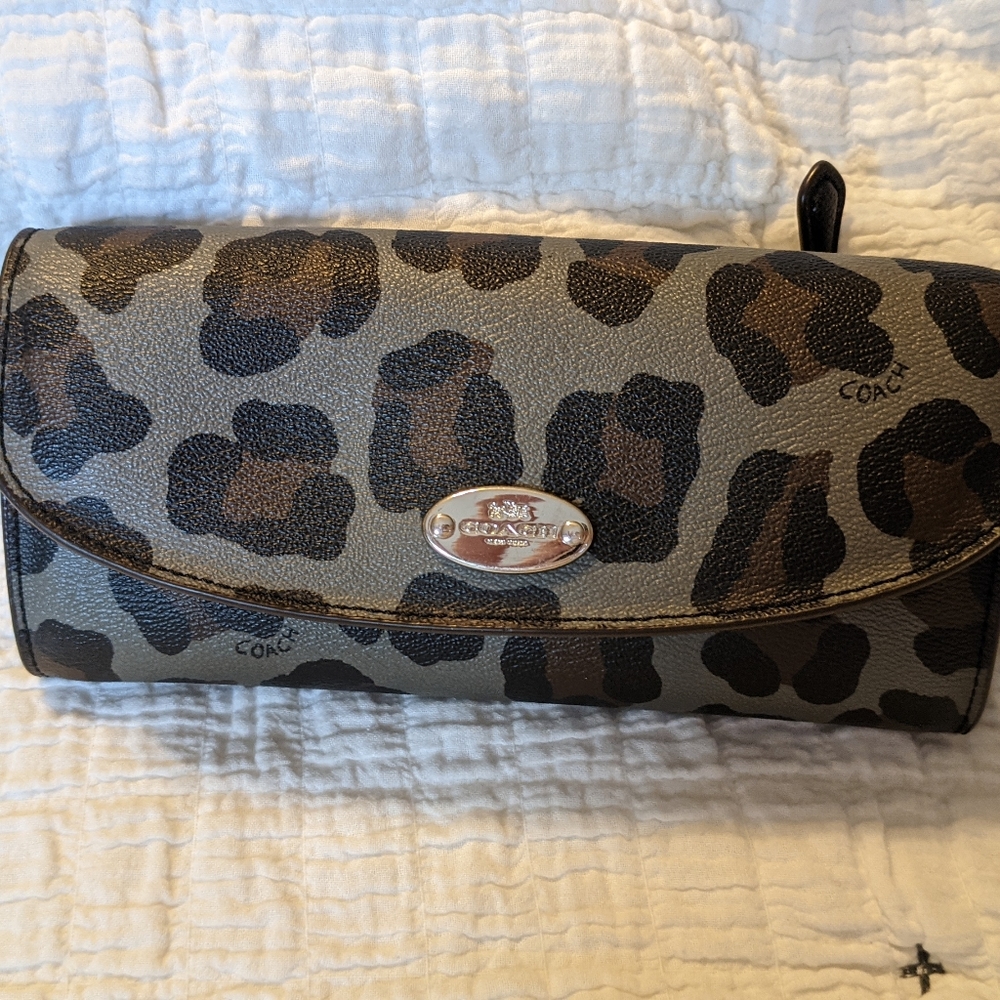 Authentic Leopard Coach Wallet